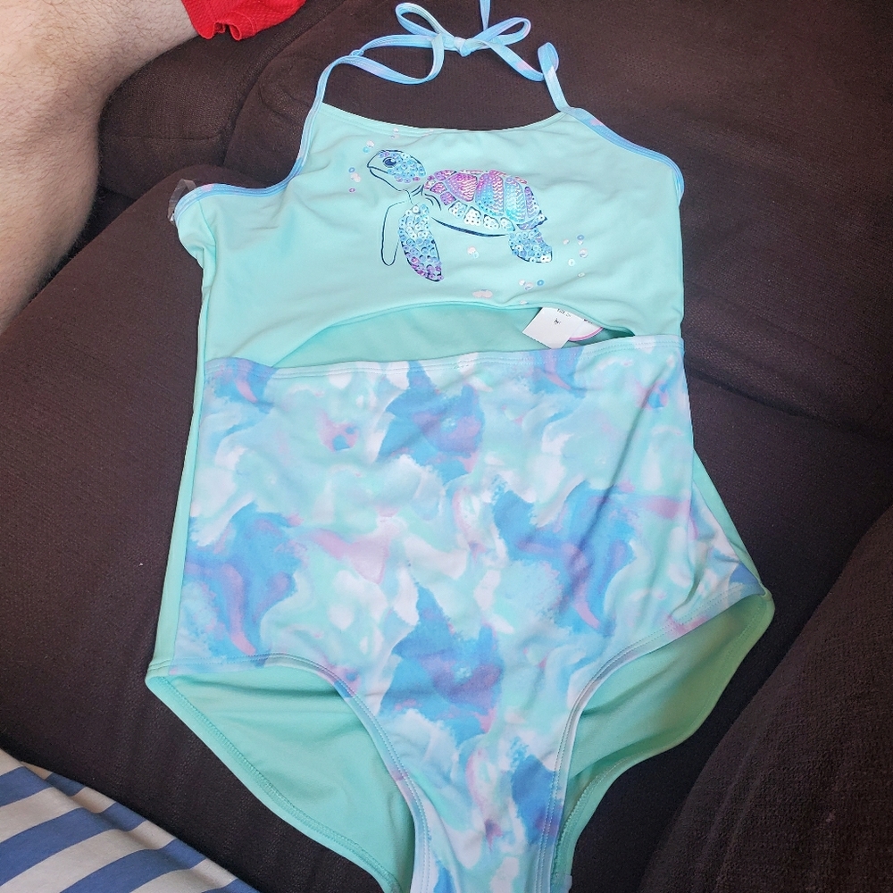 Justice One-Piece Bathing Suit
